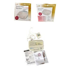 New In Box Vintage 1990s Bellsouth 1129 White Answering Machine 20+ Features